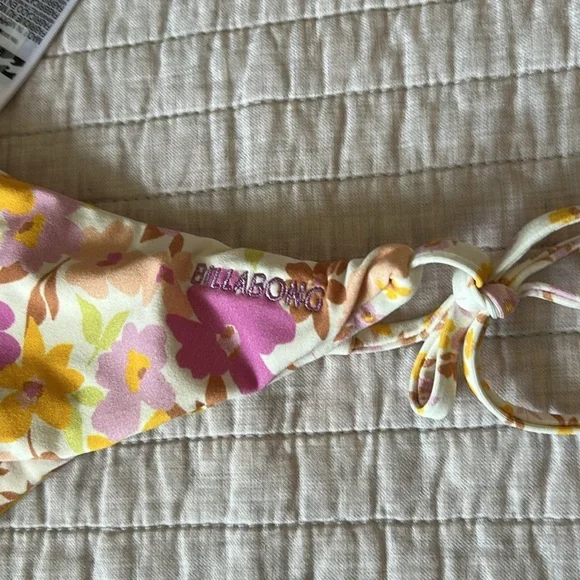 NWT Billabong Sungazers Reversible boho cottage floral tie Bikini Bottoms L​ - Picture 7 of 10